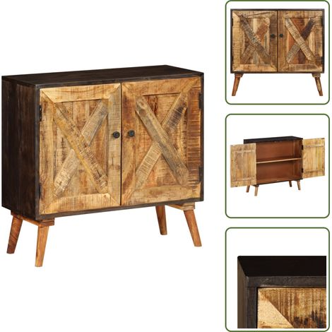 vidaXL Buffet Bois de manguier massif 85x30x75 cm (1/5)