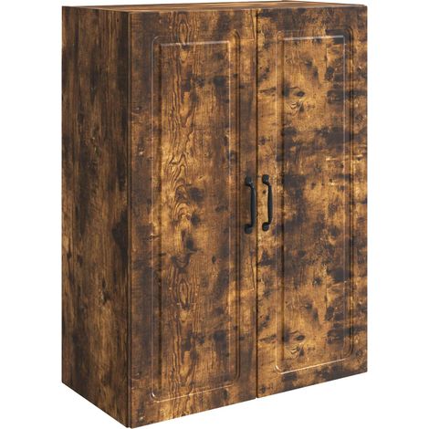 vidaXL Armoire Murale Chêne fumé 66 x 34,5 x 90 cm Bois d'ingénierie
