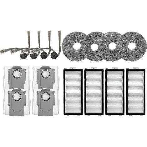 Consommables de rechange pour aspirateur robot Salos Z70/G30 : brosse latérale, filtre, sac à poussière et chiffon de nettoyage. (1/5)