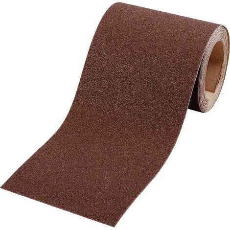 1 Rouleau abrasif 5m x 93mm, Grain 240 corindon, Support papier renforcé, Pour bois et métal