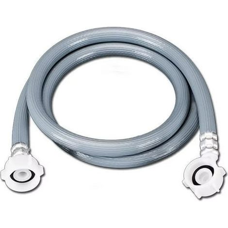 Flexible tuyau d'arrivée d'eau pour lave-linge et lave-vaisselle, rallonge universelle de 2 mètres, alimentation machine à laver, connecteur standard, durable et résistant. (1/5)