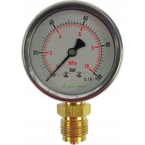 Manometer 1/2" 63 mm 0-100 bar
