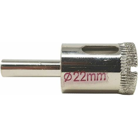 PUNTA FRESA CERAMICA DIAMANTATA FORO MARMO VETRO 22 MM TRAPANO DIAMANTE 5NZO