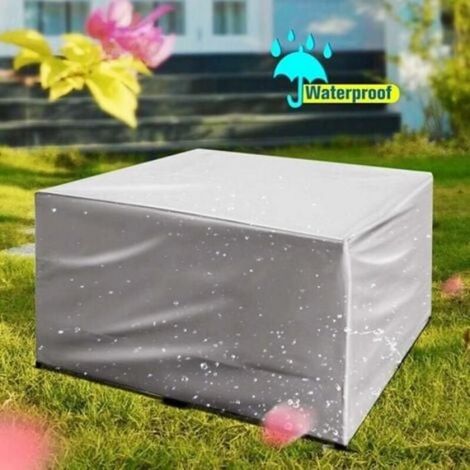 150x150x75 CM Housse de protection pour meubles de jardin, tissu en polyester imperméable, pour table et chaises de jardin, anti-UV (1/4)