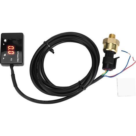 Jauge de pression d'huile de voiture automatique 1/8 pouces NPT 0-120PSI, compteur numérique avec capteur de haute précision (1/5)