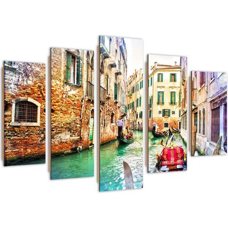 Quadro deco panel 5 parti, Un viaggio a Venezia - 150x100 (1/5)