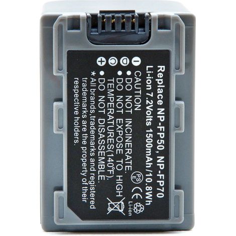 NX - Batterie  photo - caméra 7.2V 1500mAh - NPFP70NP-FP70NPFP50NP-FP (1/4)