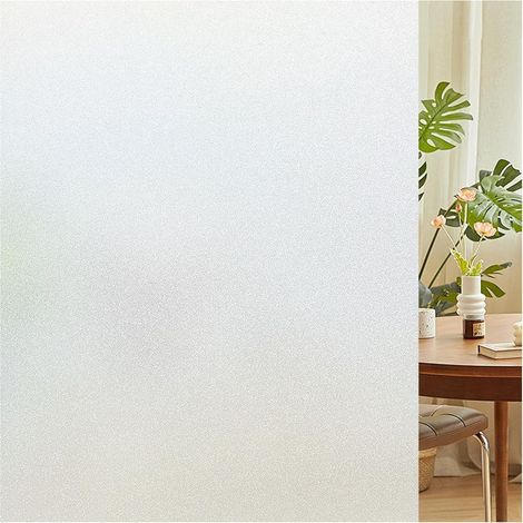 Film givré pour fenêtre : opaque vitres autocollant électrostatique pare soleil 45 x 200 cm (1/4)