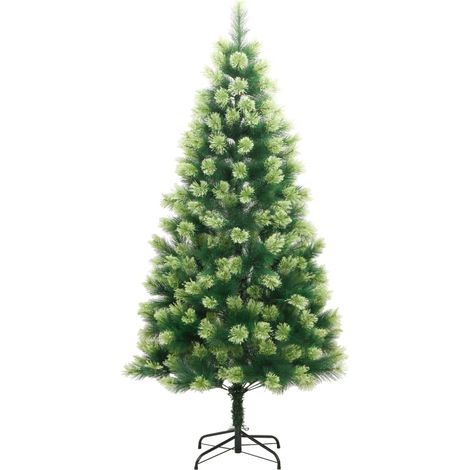 Albero di Natale Albero natalizio Albero festivo Artificiale Incernierato con Base 150 cm (1/5)