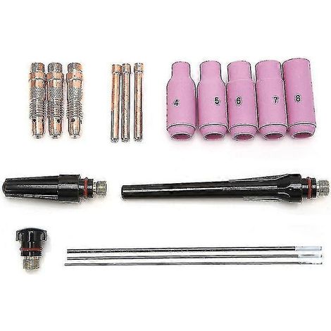 Corps de pince de torche de soudage TIG en tungstène thorié à 2 % pour WP-17, WP-18 et WP-26 (lot de 17) (1/5)