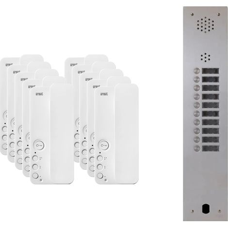 Kit interphone 1 rangée avec 10 combinés URMET Collectif
