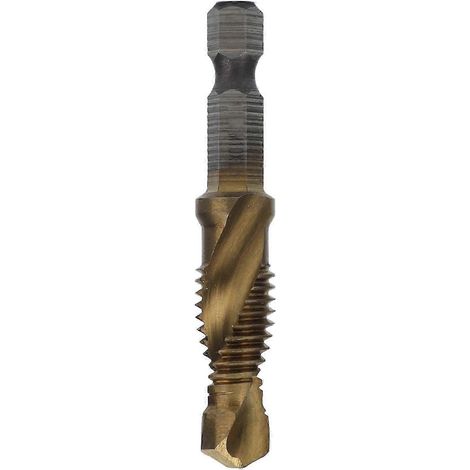 Foret taraudeur à queue hexagonale revêtu de titane, combiné pour vis métriques et bois M10 (1/5)