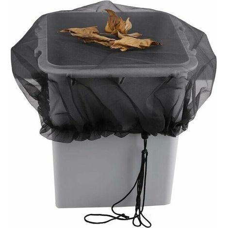 2 Pack Rain Barrel Mesh Cover, 95cm Garden Yard Outdoor Bucket, Water Tank Leaf Screen Insect Protection Cover (1/5)