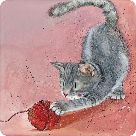 Dessous de verre Chat Pixie par Alex Clark