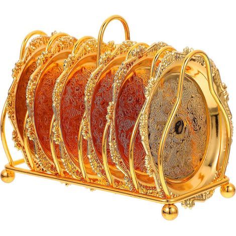 plateau à fruits doré décoratif avec étagère-14.5x10cm-Golden (1/4)