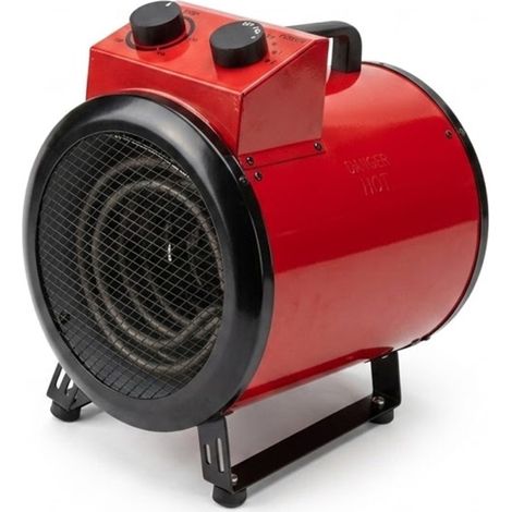 Chauffage soufflant céramique 2000 W Indice de protection IP44 Usage extérieur Chauffe jusqu'à 65 °C Idéal pour ateliers (1/5)
