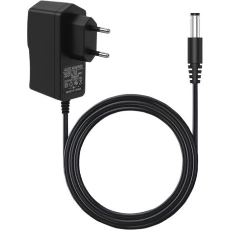 12V 0.5A Adaptateur Secteur, 12V DC 5,5 x 2,1 mm Chargeur, Adaptateur d’Alimentation CA à CC 100-240V vers 6W pour Routeur, Caméra CCTV, Bande LED, TV Box, Mini Ventilateur, 1M