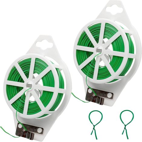 Liens Jardinage Ligatures 100 m Fil Fer Jardin Vert Attache Plante Grimpante Cutter Fil Plastifié Soft Fil Torsadé Plantes Vignes 2 (1/4)