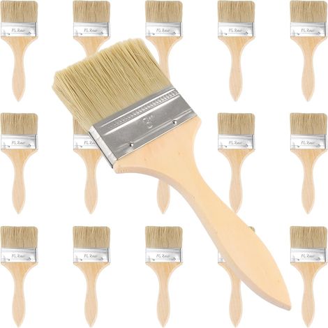 15 Pcs Paint Brush Set 205x75mm for Paints, Varnishes, Stripping, Glues, Flat Brush, Varnish Brush, Paint Brush for Painting Supplies, DIY Painting (1/5)