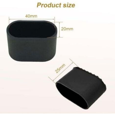 Bouchon Pied De Chaise - Silicone Antidérapant - Pour Pieds Rectangulaires Et Ovales - 28 Pièces (1/4)