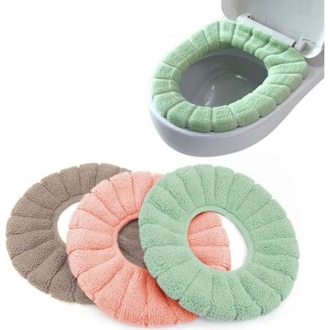 3er-Set mehrfarbige, warme WC-Sitzbezüge, Schutz für die Toilettenschüssel, WC-Deckelbezüge für den WC-Sitz (1/4)