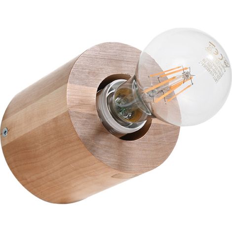 Applique murale Salgado 1 E27 en bois naturel Sollux SL.0673 (1/5)