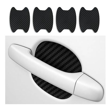 Film de Protection Voiture Fibre de Carbone Noir Rayures Etanche Durable Peinture Protege Porte (1/5)