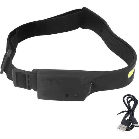 USB-wiederaufladbare Stirnlampe, 350 lm, COB, 230° Rundumsicht, Induktions-Stirnlampe, IPX4 wasserdicht
