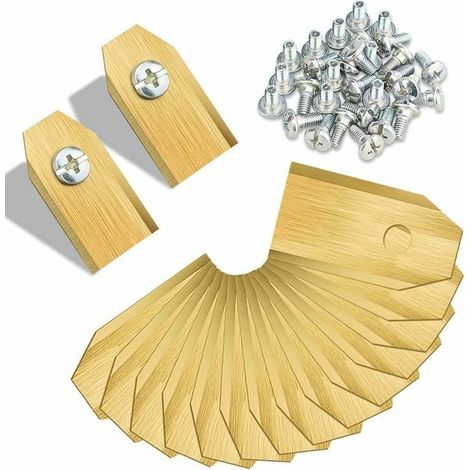30 Lame Tondeuse ,Lames de Rechange pour la Tondeuse à Gazon ,Lames de Couteau en Titane de Jardin Automower /Gardena/Yardforce/McCulloch, Robuste, avec Vis (1/4)