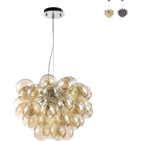 Balbo Plafonnier suspendu nickel, 8 lumières, G9 (1/5)