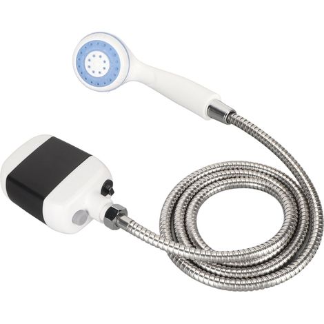 Système de filtration d'eau électronique portable pour douche, pompe de douche de camping manuelle pour la maison et les voyages (1/5)