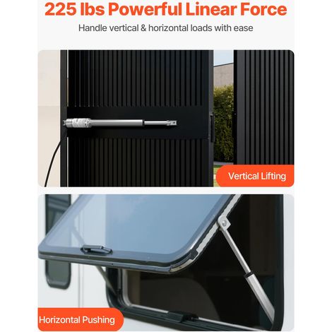 Actionneur Linéaire 12 V, Actionneur à Mouvement Linéaire Course 203,2 mm, Étanchéité IP54, 1000 N, 15 mm/s, avec Support de Montag… (1/5)