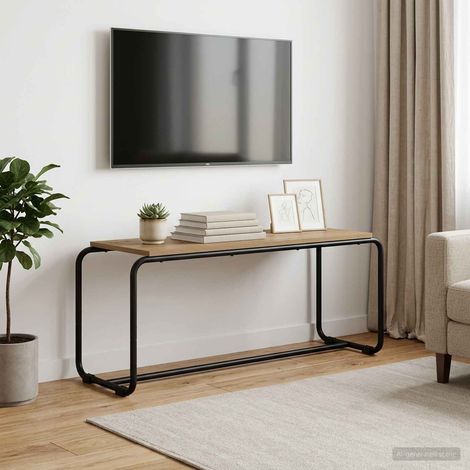 vidaXL Soporte de TV 98 x 35,5 x 42 cm Roble artisan (1/5)