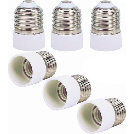 Convertisseur de Douille de Base de Lampe,6pcs Convertisseur de Douilles E27 vers E14, Adaptateur de Convertisseur,pour ampoules LED et Ampoules à Incandescence et Ampoules Fluocompactes (1/5)