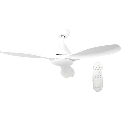Ventilatore da soffitto bianco Ø117cm con blocco lampade LED (1/3)