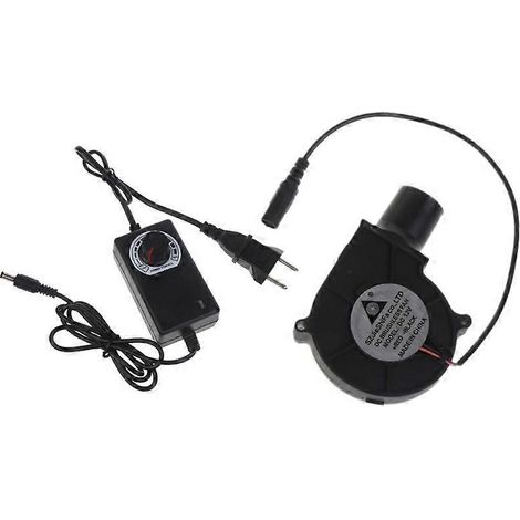 Ventilateur de barbecue 12 V, petit souffleur d'air portable avec port de collecte d'air et alimentation secteur - UE (1/5)