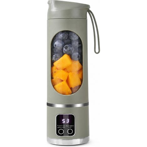 Blender Portable Rechargeable pour Jus et Smoothies, Gobelet à Fruits 3,7 V, Vert Militaire (1/5)