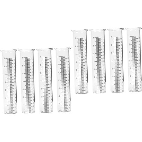 8stücke Regenmesser Mit Transparente Niederschlagsmessröhre