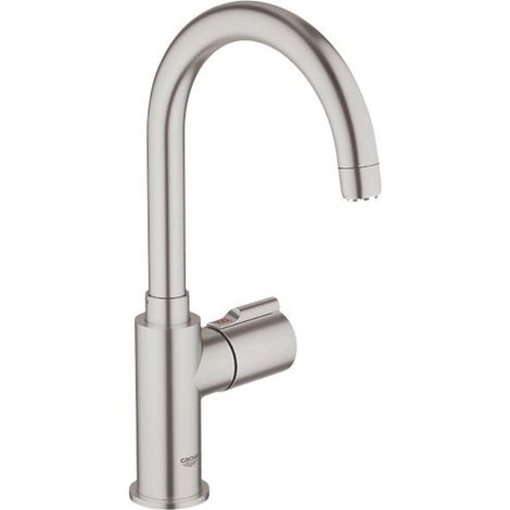Mitigeur Red Mono avec bec en C supersteel modèle Suisse (1/2)