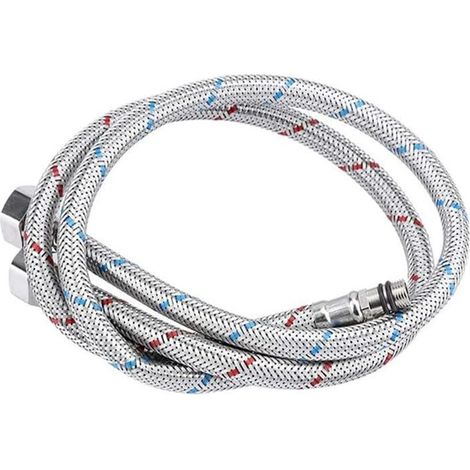Raccord flexible G1/2 x M10 x soixante centimètres pour eau chaude et froide pour lavabo et évier cuisine (1/5)