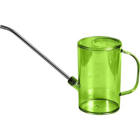 Kleine Kunststoff-Gießkanne – ideal für die Gartenarbeit zu Hause – mit langem Ausguss – Fassungsvermögen 1/4 Gallone (34 Unzen) – Grün