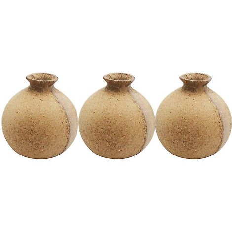 Lot de 3 vases à fleurs en bois (1/3)