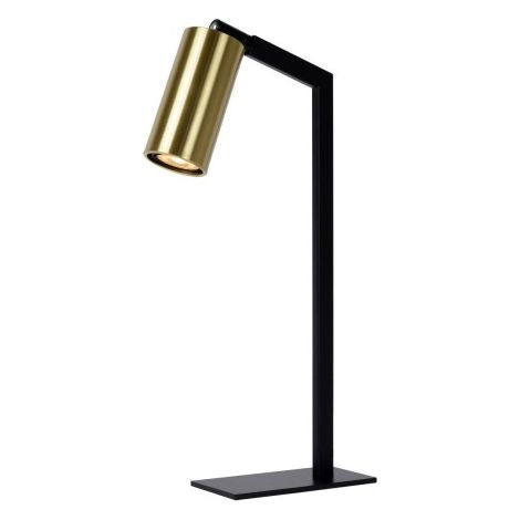 Lampada da scrivania spot nero oro GU10 Sybil Lucide