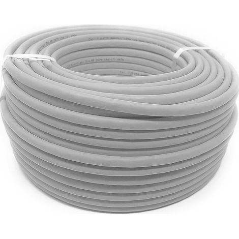 Techly Professional Matassa U/UTP Cavo Cat.6A Rame 100m LSZH Rigido Grigio (1/3)