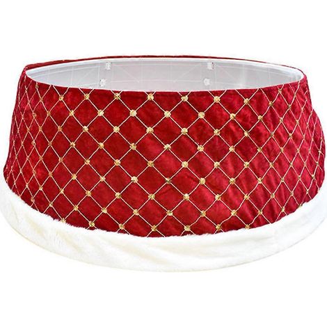 Weihnachtsbaumkragen mit Paillettenstickerei, Weihnachtsbaumrock, Ringfußabdeckung, Heimdekoration für Winter, Feiertage und Neujahr (1/5)