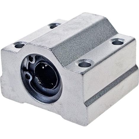 2 piezas SCS16UU Bloque de rodamiento de bolas lineal de 16 mm para enrutador CNC con buje LM16UU, bloque de almohada de eje lineal para pieza de impresora 3D CNC (1/5)