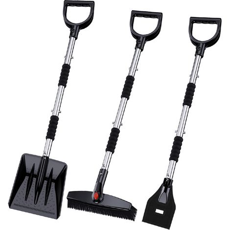 Outil de déneigement-outil de déneigement trois-en-un brosse à neige avec couvercle en éponge amovible 95×24×14 cm
