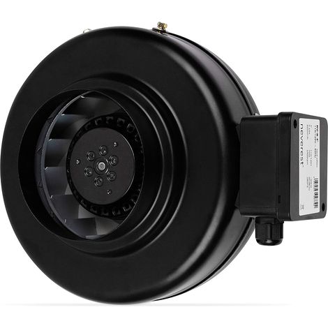 Ventilateur conduit 125 mm axial gainable cable EU extraction air VMC salle bain cuisine WC atelier garage (1/5)