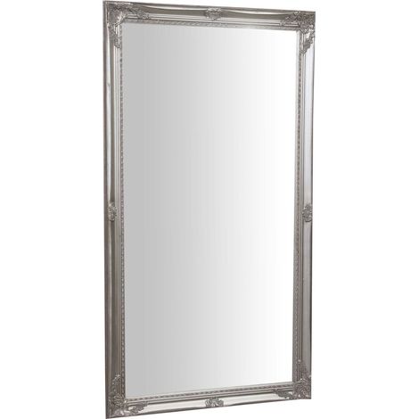 Spiegel zum Aufhängen vertikal/horizontal mit antikiertem silbernem Finish L72xPR4xH132 cm.