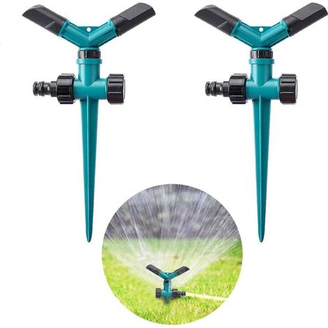 Arroseur de pelouse à piquet, piquet d'arrosage rotatif, idéal pour les pelouses, les parterres de fleurs et les jardins, se fixe solidement au sol, utilisation mobile. (1/5)